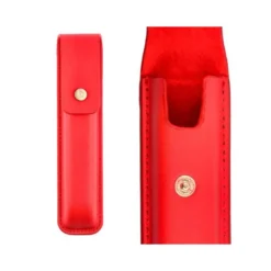 BOLIGRAFO Y ESTUCHE BELIUS PASSION DOR ALUMINIO TEXTURA CEPILLADA COLOR ROJO Y DORADO TINTA AZUL CAJA DE DISEÑO