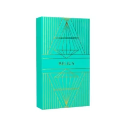 BOLIGRAFO Y ESTUCHE BELIUS SOIREE COLOR ART DECO TURQUESA Y DORADO TINTA AZUL CAJA DE DISEÑO