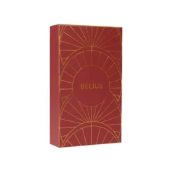 BOLIGRAFO Y ESTUCHE BELIUS SOIREE COLOR ART DECO GRANATE Y DORADO TINTA AZUL CAJA DE DISEÑO