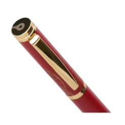 BOLIGRAFO Y ESTUCHE BELIUS SOIREE COLOR ART DECO GRANATE Y DORADO TINTA AZUL CAJA DE DISEÑO