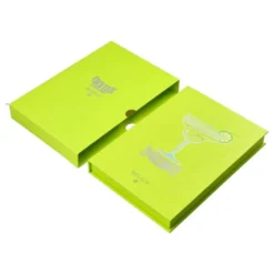 BOLIGRAFO Y WALLET BELIUS COCKTAILS MARGARITA ALUMINIO VERDE LIMA PLATEADO RELIEVE TINTA COLOR AZUL CAJA DE
