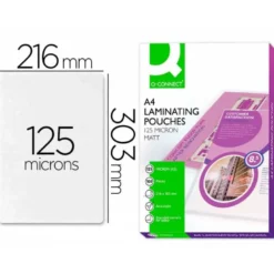 Bolsa de plastificar autoadhesivas Q-Connect DIN A5 125 micras 100 unidades