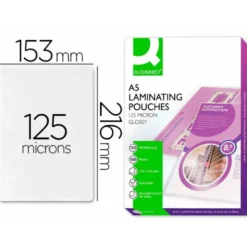 Bolsa de plastificar autoadhesivas Q-Connect DIN A5 125 micras 100 unidades