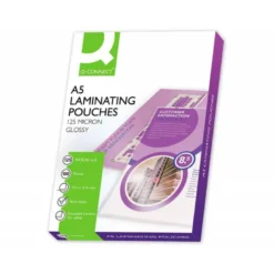 Bolsa de plastificar autoadhesivas Q-Connect DIN A5 125 micras 100 unidades