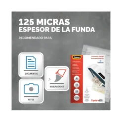 Bolsa de plastificar Fellowes Din A5 125 micras mate 100 unidades