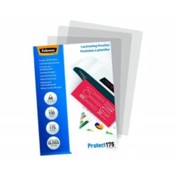 Bolsa de plastificar Fellowes Din A4 175 micras con brillo 100 unidades