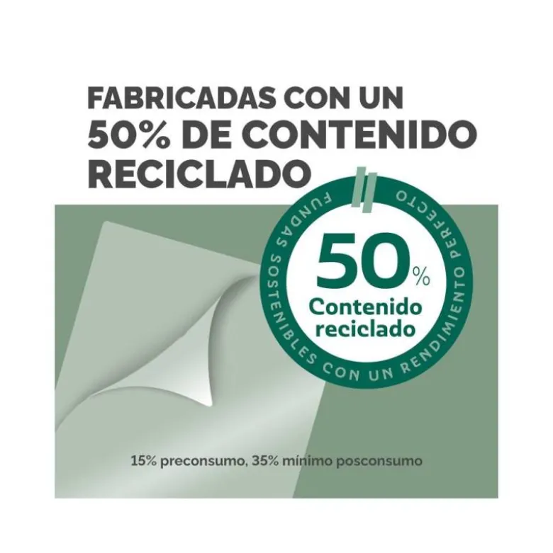 BOLSA DE PLASTIFICAR FELLOWES RECICLADAS BRILLO DIN A4 80 MC PACK DE 100 UNIDADES