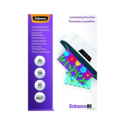 Bolsa de plastificar Fellowes Din A4 80 micras mate 100 unidades