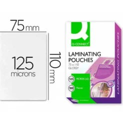 Bolsa de plastificar Q-Connect Carnet de Identidad 125 Micras