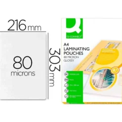 Bolsa de plastificar Q-Connect A4 80 Mc