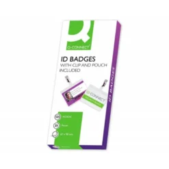 BOLSA DE PLASTIFICAR Q-CONNECT 67 X 98 MM 125 MC CON CLIP PARA TARJETAS DE VISITA CAJA 25 UNIDADES