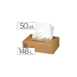 Bolsa de residuos fellowes para destructora de documentos. Caja 50 unidades. Para ps380 380cc/420/420cc/480cc.