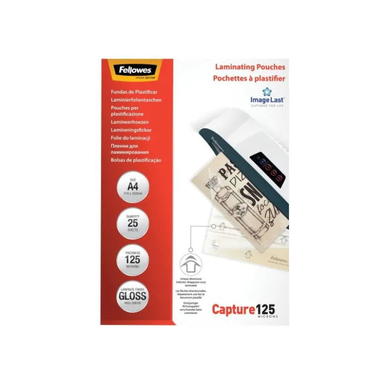 Bolsa plastificar Fellowes DIN A4 Brillo