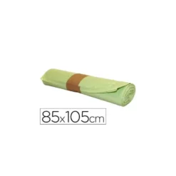 Bolsa basura amarilla 85x105cm uso industrial galga 110 rollo 10 unidades