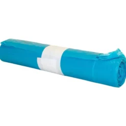 Bolsa basura azul 85x105cm uso industrial galga 110 rollo 10 unidades