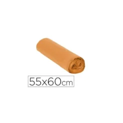 Bolsa basura naranja apox 55x60cm galga 120 rollo 15 unidades con cierre cierre facil