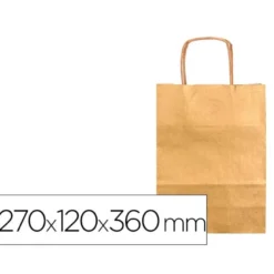 Bolsa Kraft Q-connect Oro de 270x120x360 mm