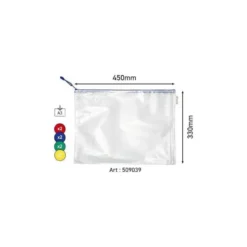 BOLSA MULTIUSOS TARIFOLD ZIPPER CON CREMALLERA DIN A3 PACK DE 8 UNIDADES COLORES SURTIDOS