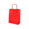 BOLSA PAPEL Q-CONNECT CELULOSA ROJO XS CON ASA RETORCIDA 180X240X80 MM