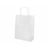 BOLSA PAPEL Q-CONNECT CELULOSA BLANCO L CON ASA RETORCIDA 320X400X14 MM