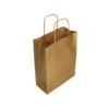 BOLSA PAPEL Q-CONNECT KRAFT ORO XS CON ASA RETORCIDA 180X240X80 MM