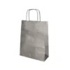 BOLSA PAPEL Q-CONNECT KRAFT PLATA XS CON ASA RETORCIDA 180X240X80 MM