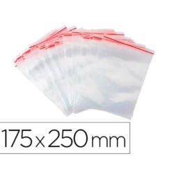 BOLSA PLASTICO AUTOCIERRE Q-CONNECT 175X250 MM PAQUETE DE 100 UNIDADES