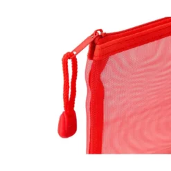 BOLSA ZIPPER BAG LIDERPAPEL POLIESTER TRANSPIRABLE MULTIUSOS TICKET 230X115 MM ROJO