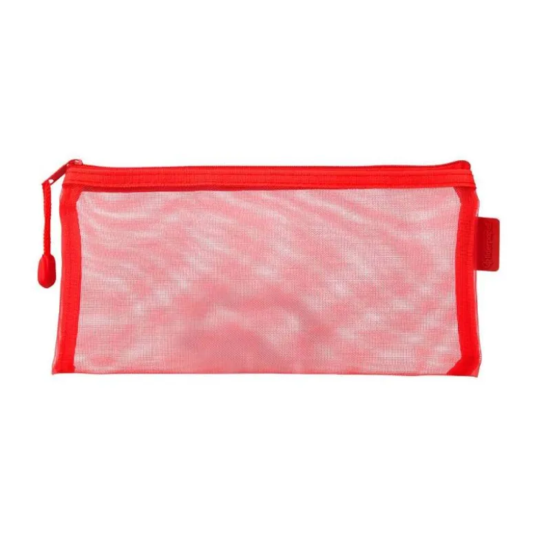 BOLSA ZIPPER BAG LIDERPAPEL POLIESTER TRANSPIRABLE MULTIUSOS TICKET 230X115 MM ROJO