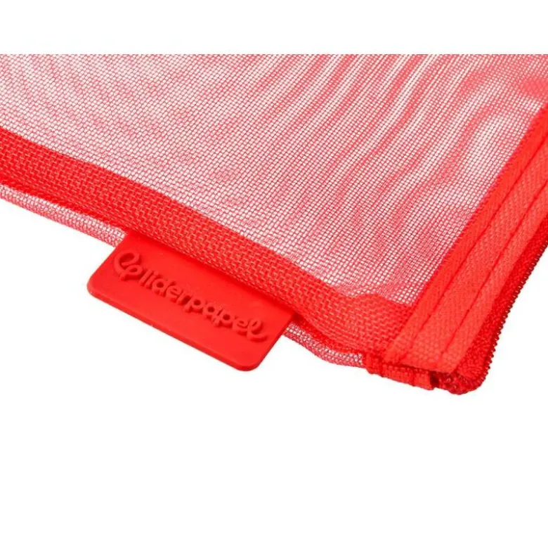 BOLSA ZIPPER BAG LIDERPAPEL POLIESTER TRANSPIRABLE MULTIUSOS DIN A4 ROJO