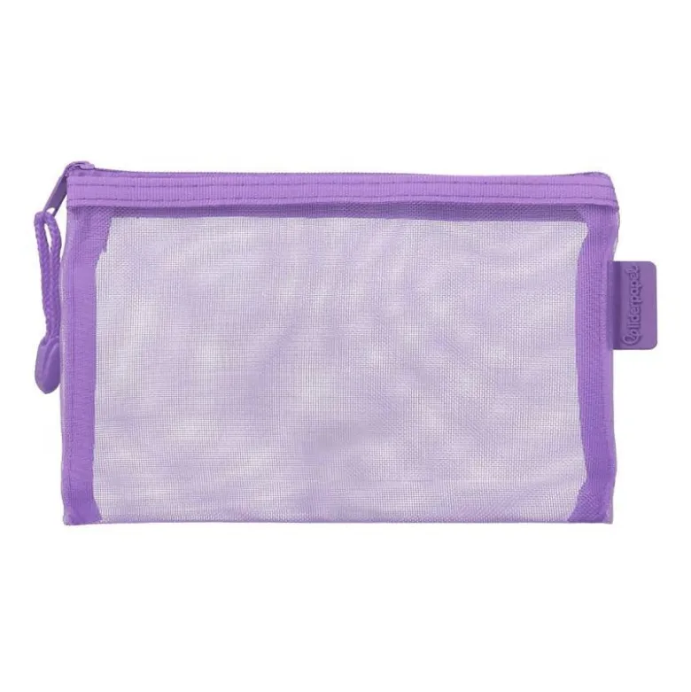 BOLSA ZIPPER BAG LIDERPAPEL POLIESTER TRANSPIRABLE MULTIUSOS DIN A6 MORADO PASTEL