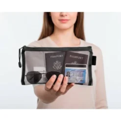 BOLSA ZIPPER BAG LIDERPAPEL POLIESTER TRANSPIRABLE MULTIUSOS TICKET 230X115 MM NEGRO