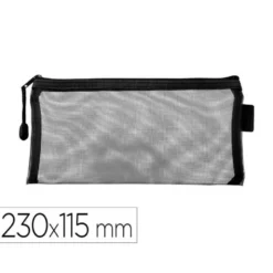 BOLSA ZIPPER BAG LIDERPAPEL POLIESTER TRANSPIRABLE MULTIUSOS TICKET 230X115 MM NEGRO
