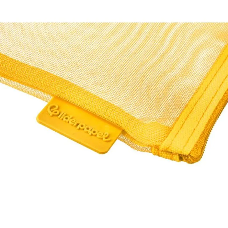 BOLSA ZIPPER BAG LIDERPAPEL POLIESTER TRANSPIRABLE MULTIUSOS DIN A4 AMARILLO