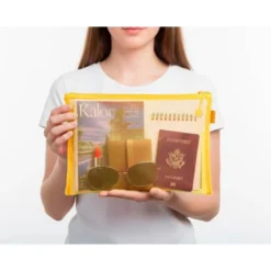 BOLSA ZIPPER BAG LIDERPAPEL POLIESTER TRANSPIRABLE MULTIUSOS DIN A4 AMARILLO