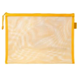 BOLSA ZIPPER BAG LIDERPAPEL POLIESTER TRANSPIRABLE MULTIUSOS DIN A4 AMARILLO