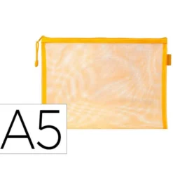 BOLSA ZIPPER BAG LIDERPAPEL POLIESTER TRANSPIRABLE MULTIUSOS DIN A5 AMARILLO