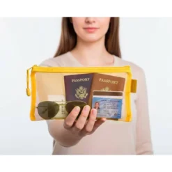 BOLSA ZIPPER BAG LIDERPAPEL POLIESTER TRANSPIRABLE MULTIUSOS TICKET 230X115 MM AMARILLO