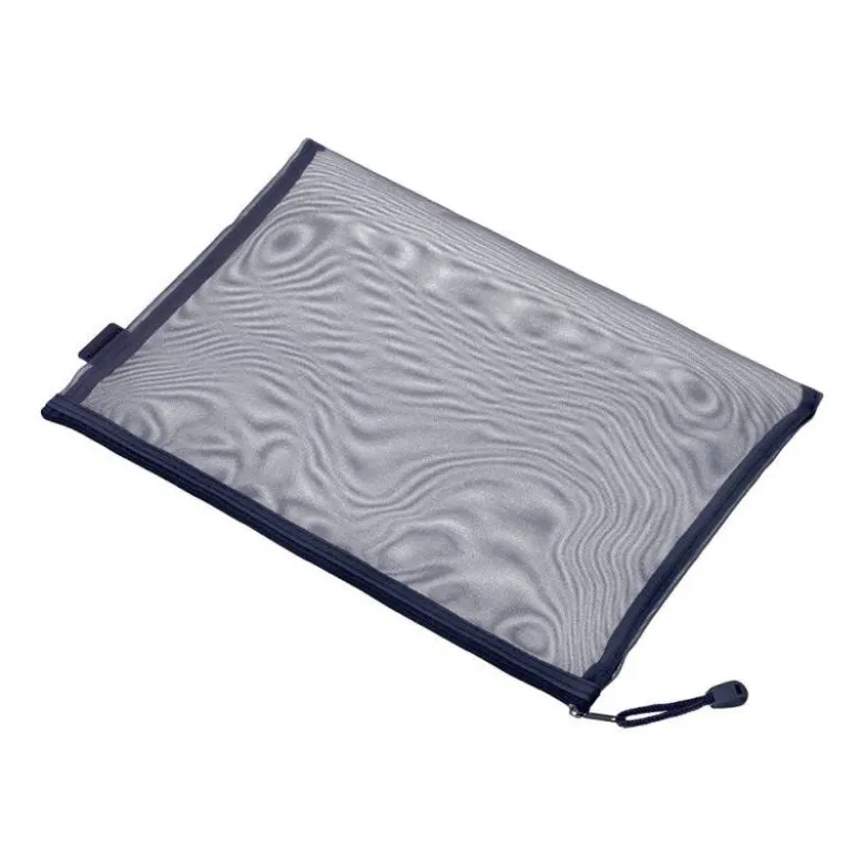 BOLSA ZIPPER BAG LIDERPAPEL POLIESTER TRANSPIRABLE MULTIUSOS DIN A4 AZUL MARINO