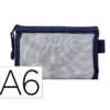 BOLSA ZIPPER BAG LIDERPAPEL POLIESTER TRANSPIRABLE MULTIUSOS DIN A6 AZUL MARINO