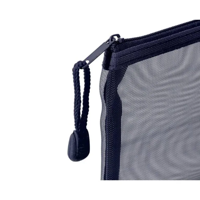 BOLSA ZIPPER BAG LIDERPAPEL POLIESTER TRANSPIRABLE MULTIUSOS DIN A6 AZUL MARINO