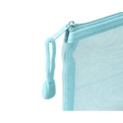 BOLSA ZIPPER BAG LIDERPAPEL POLIESTER TRANSPIRABLE MULTIUSOS DIN A5 AZUL PASTEL