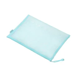 BOLSA ZIPPER BAG LIDERPAPEL POLIESTER TRANSPIRABLE MULTIUSOS DIN A5 AZUL PASTEL
