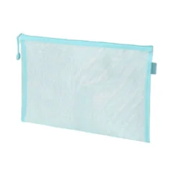 BOLSA ZIPPER BAG LIDERPAPEL POLIESTER TRANSPIRABLE MULTIUSOS DIN A5 AZUL PASTEL