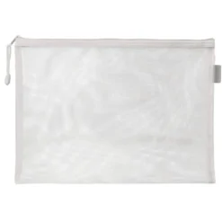 BOLSA ZIPPER BAG LIDERPAPEL POLIESTER TRANSPIRABLE MULTIUSOS DIN A4 BLANCO
