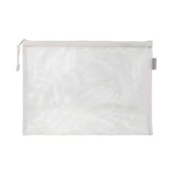 BOLSA ZIPPER BAG LIDERPAPEL POLIESTER TRANSPIRABLE MULTIUSOS DIN A5 BLANCO