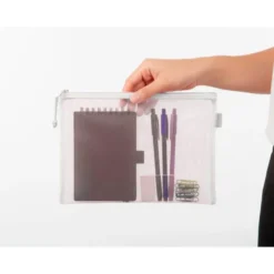 BOLSA ZIPPER BAG LIDERPAPEL POLIESTER TRANSPIRABLE MULTIUSOS DIN A5 BLANCO