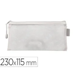 BOLSA ZIPPER BAG LIDERPAPEL POLIESTER TRANSPIRABLE MULTIUSOS TICKET 230X115 MM BLANCO