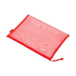 BOLSA ZIPPER BAG LIDERPAPEL POLIESTER TRANSPIRABLE MULTIUSOS DIN A5 ROJO