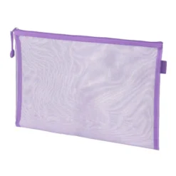 BOLSA ZIPPER BAG LIDERPAPEL POLIESTER TRANSPIRABLE MULTIUSOS DIN A4 MORADO PASTEL